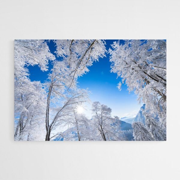 Winter forest painting