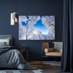 Winter forest painting