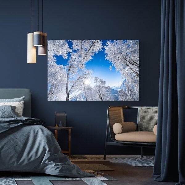 Winter forest painting