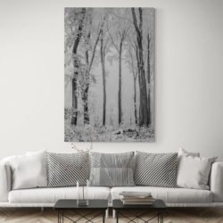 Snowy forest painting