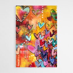 Abstract street art canvas