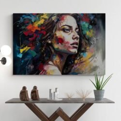 Abstract woman painting