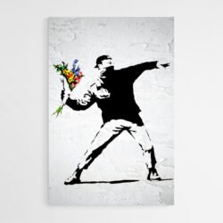 Banksy flower thrower