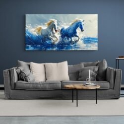 Blue horses painting