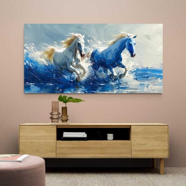 Blue horses painting