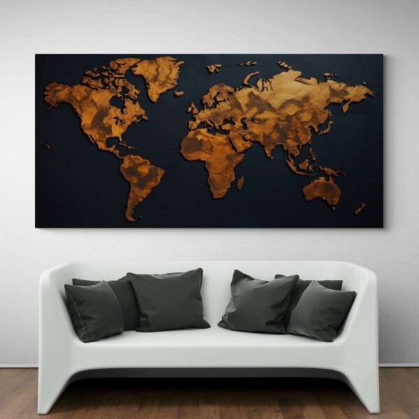 Canvas world map