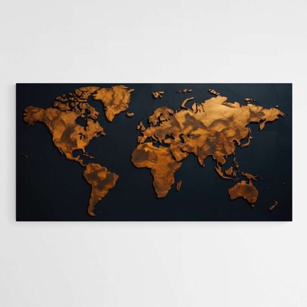 Canvas world map