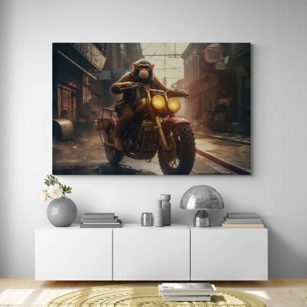 Monkey on a motorbike