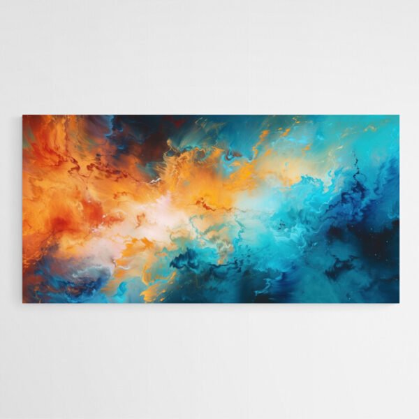 Orange and blue abstract art