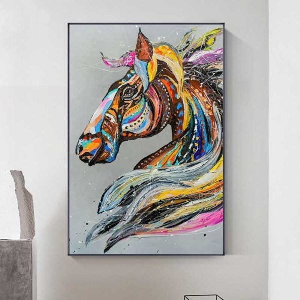 Multicolor horse painting