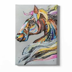 Multicolor horse painting