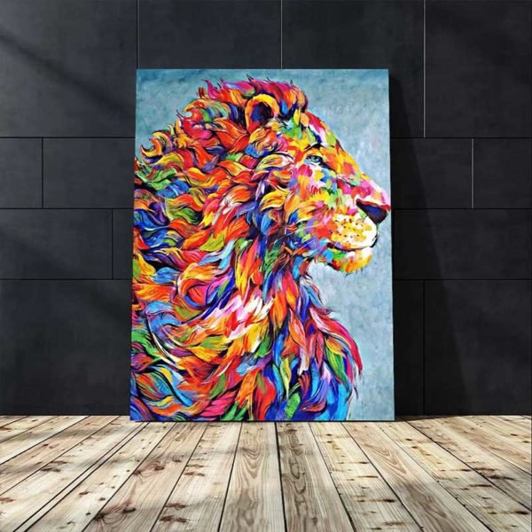 Abstract lion painting