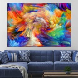 Multicolor abstract wall art