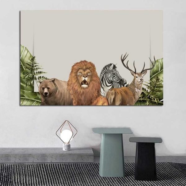 Jungle animals painting