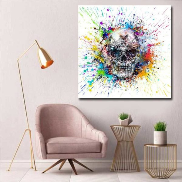 Pop art skull