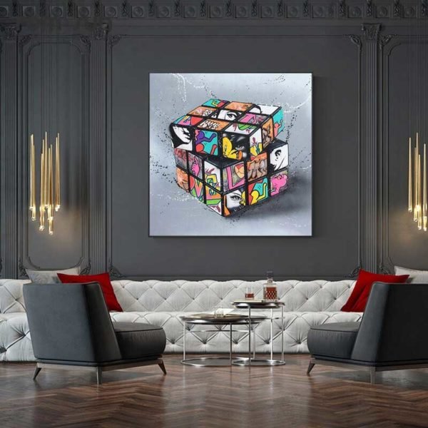 Rubik's cube painting