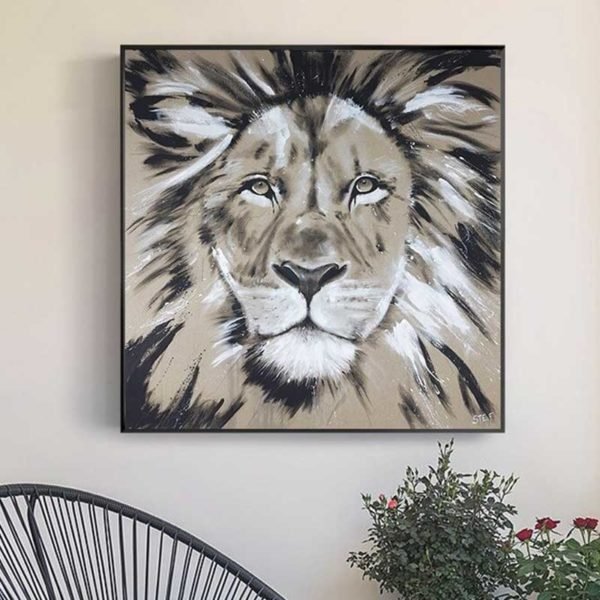 Lion face drawing