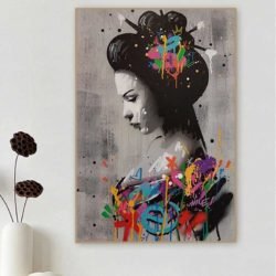 Japanese geisha painting