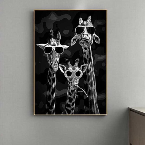 Black and white giraffe