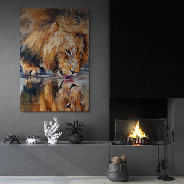 Lion canvas painting