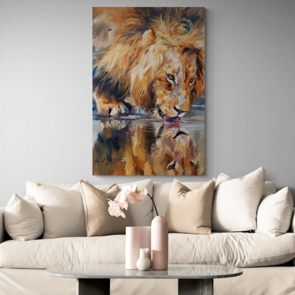 Lion canvas painting