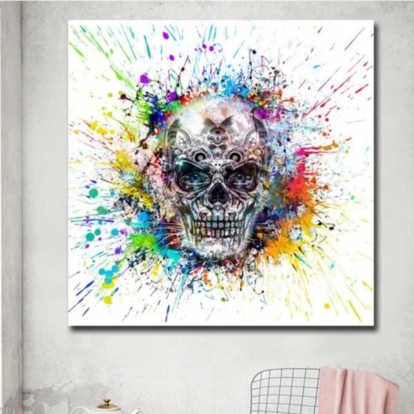 Pop art skull