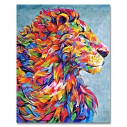 Abstract lion painting