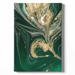 Green abstract painting