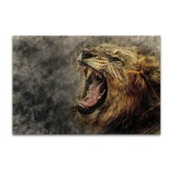 Picture of lion roaring