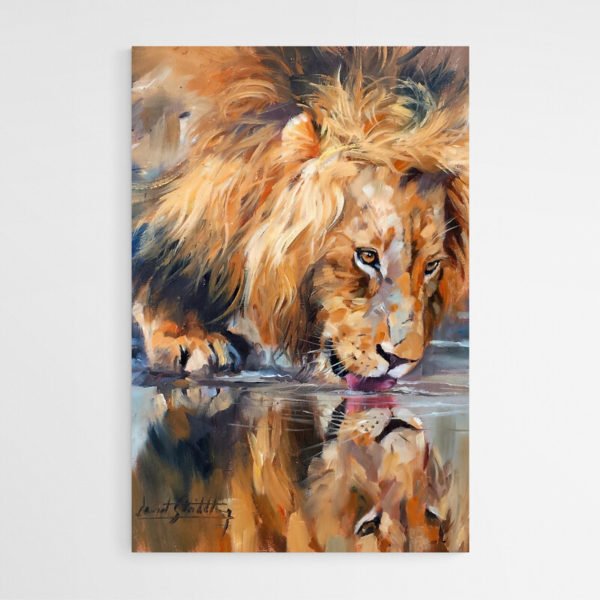 Lion canvas painting