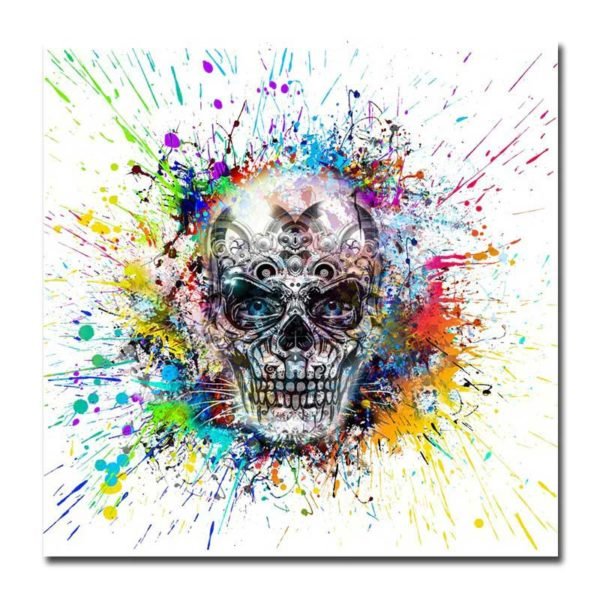 Pop art skull