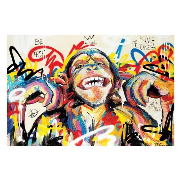 Street art monkey