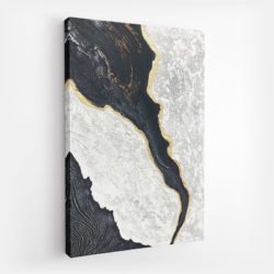 Black and white abstract painting