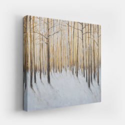 winter forest scene painting