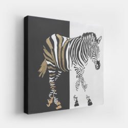 Black and White Zebra Painting