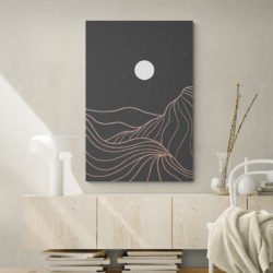 Moon canvas painting