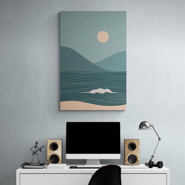 Modern beach wall art