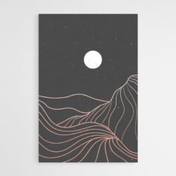 Moon canvas painting