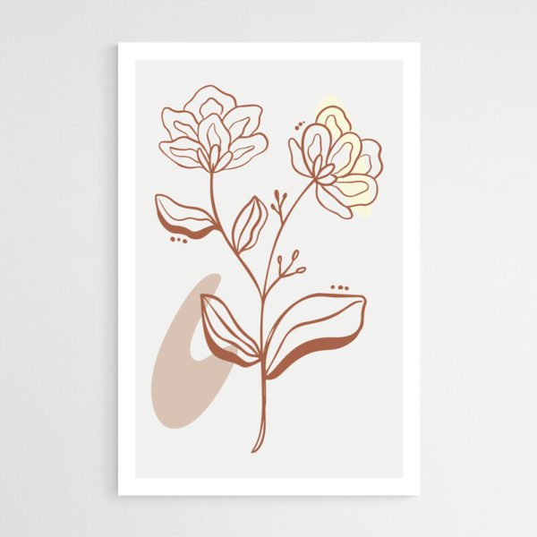 Simple flower line art