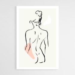 Silhouette line art woman body