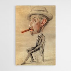 Caricature of a man with a cigar - Monet