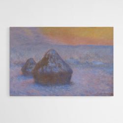 Stacks of wheat (Sunset, snow) - Monet