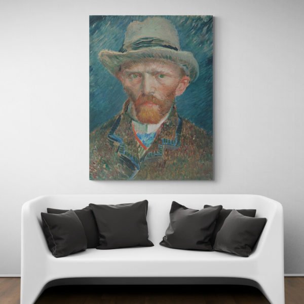 Self-Portrait in Gray Felt Hat - Van Gogh