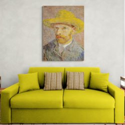 Self-Portrait with Straw Hat - Van Gogh