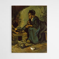 Peasant Woman Cooking by a Fireplace - Van Gogh