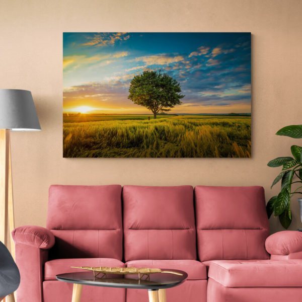 Sunset tree painting