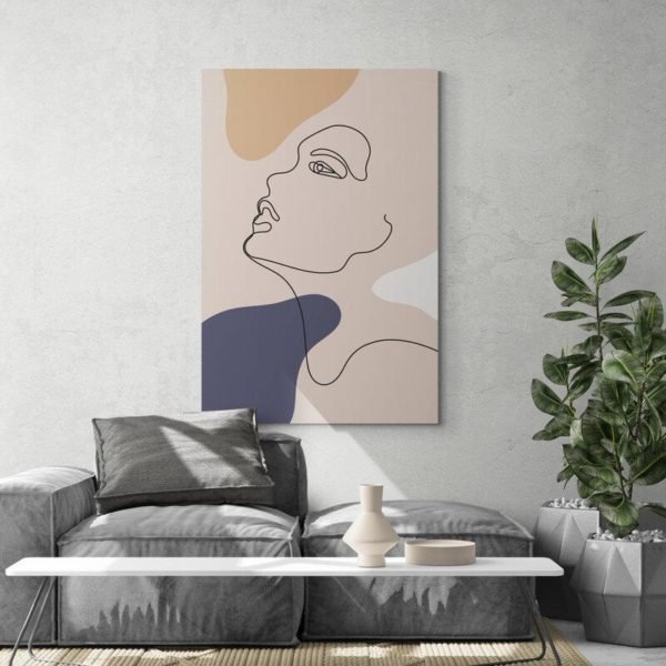 Minimalist painting woman