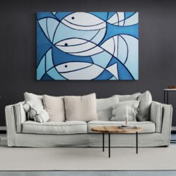 Abstract fish painting