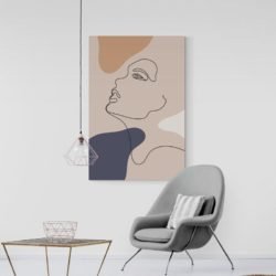 Minimalist painting woman