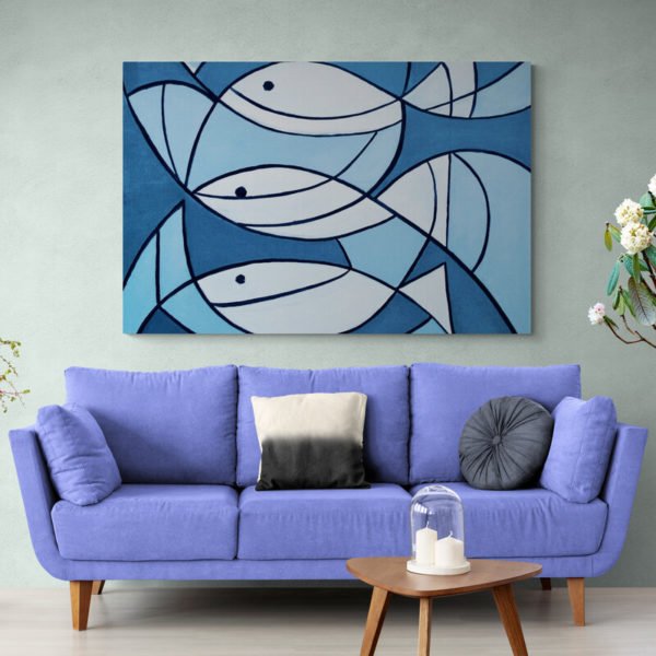 Abstract fish painting